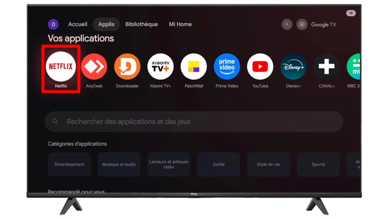 Sur certaines TV, Netflix est déjà installé mais ne fonctionne pas correctement