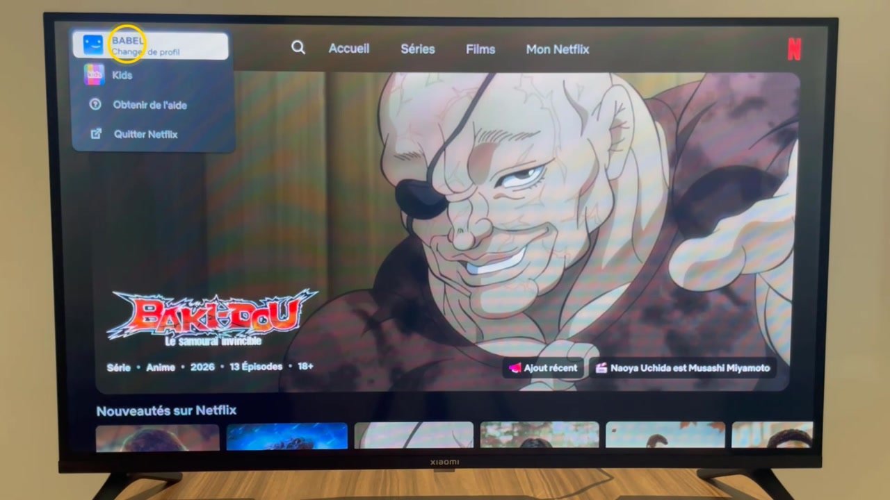 Cliquez sur votre profil.