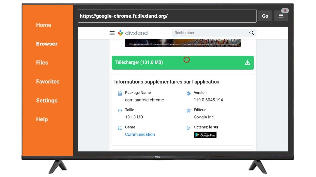 Cliquez sur « Téléchargement » sur la première page, puis encore une fois sur la deuxième page.