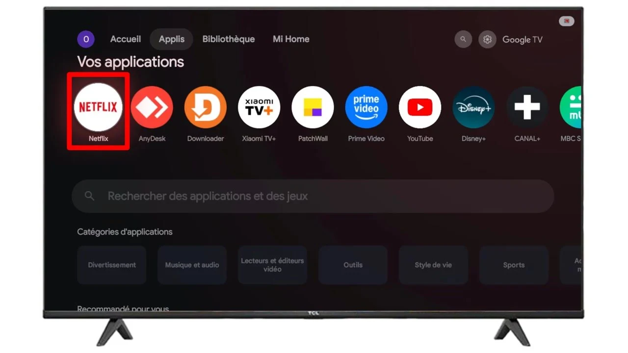 Sur certaines TV, Netflix est déjà installé mais ne fonctionne pas correctement